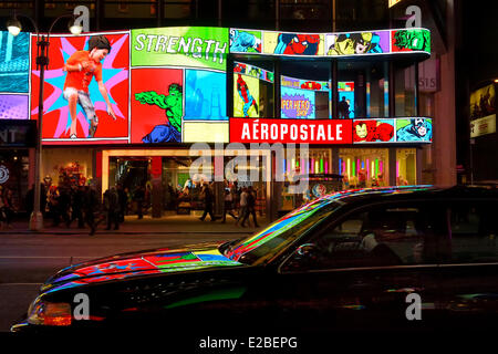 United States, New York City, Manhattan, Midtown, Times Square, Aeropostale clothes store Stock Photo