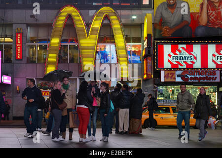 United States, New York City, Manhattan, Midtown, Times Square, Mc Donald's Stock Photo