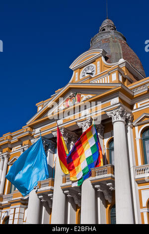 Bolivia, La Paz Department, La Paz, Plaza Murillo, Palacio Legislativo (National Assembly) Stock Photo