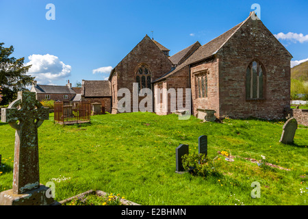 The 13th century St Bridget’s Church, Skenfrith, Monmouthshire, Wales, United Kingdom, Europe. Stock Photo