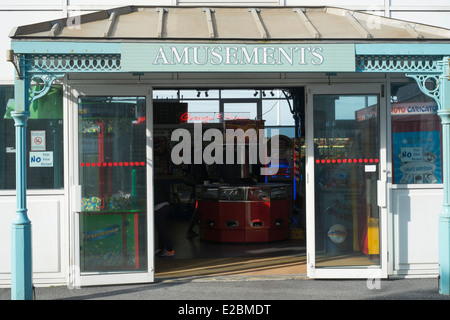 Amusement arcade at Mumbles pier in South wales Stock Photo