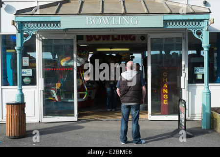 Amusement arcade at Mumbles pier in South wales Stock Photo