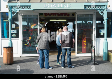 Amusement arcade at Mumbles pier in South wales Stock Photo