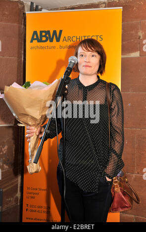 Liverpool UK 18th June 2014. Liverpool Art Prize Winner 2014 is announced as Tabitha Jussa. She also won the Peoples Choice Award. Photo shows Tabitha Jussa Credit:  GeoPic / Alamy Live News Stock Photo
