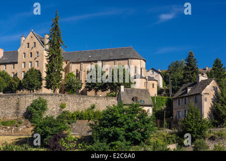 France, Lozere, Gevaudan, Lot Valley, Mende, the bishop's palace Stock Photo