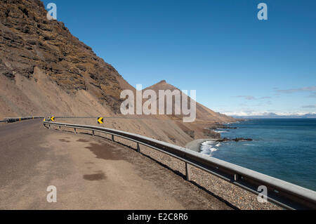 Iceland, Austurland region, Atlantic Coast, east coat around Lonsvi bay, National Highway 1 Stock Photo