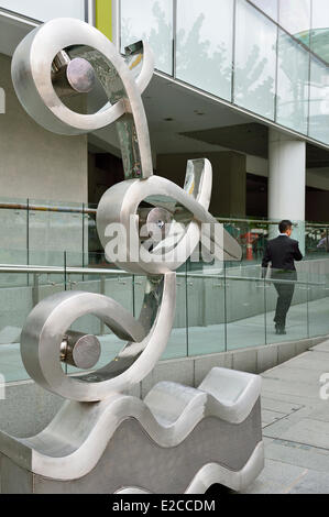 Singapore, work of art in front of the shopping Centre Central along Clarke Quay Stock Photo