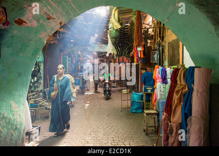 Morocco, High Atlas, Marrakesh, Imperial City, medina listed as World Heritage by UNESCO, souks Stock Photo