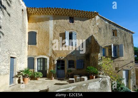 France, Herault, Lieurant les Beziers, Domain of Ribaute, former village of the Castle of Ribaute become deprived compound of a Stock Photo