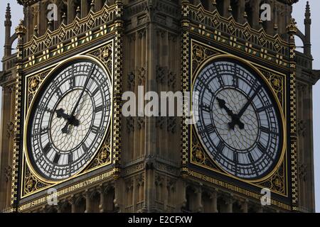 United Kingdom, London, Westminster, Big Ben Clock Stock Photo