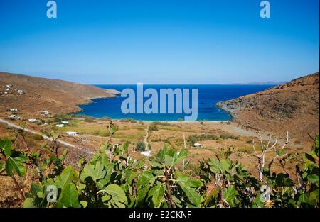 Greece Cyclades Serifos island Sikamia bay beach Stock Photo