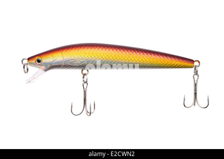 plastic fishing lure isolated on white background Stock Photo