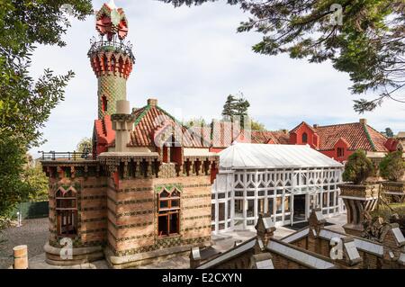 Spain Cantabria Comillas Sobrellano Palace El Capricho building designed by architect Antoni Gaudi Stock Photo