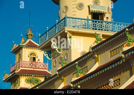 Vietnam Tay Ninh province city of Tay Ninh Thanh That Cao Dai temple Stock Photo