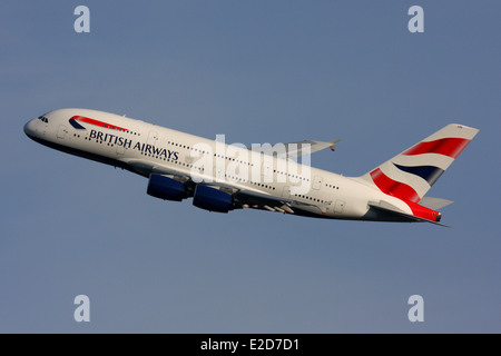 BA BRITISH AIRWAYS AIRBUS A380 Stock Photo