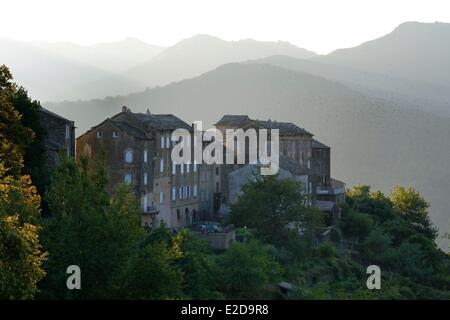 France, Haute Corse, Castagniccia, village of Piedicroce Stock Photo