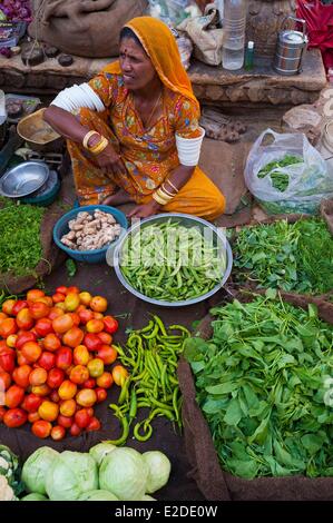India Rajasthan state Jaisalmer street market Stock Photo