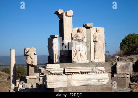 Turkey, Aegean Region, Ephesus, Curetes Street Stock Photo