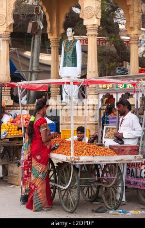 India, Rajasthan state, Shekhawati, Nawalgarh, market Stock Photo
