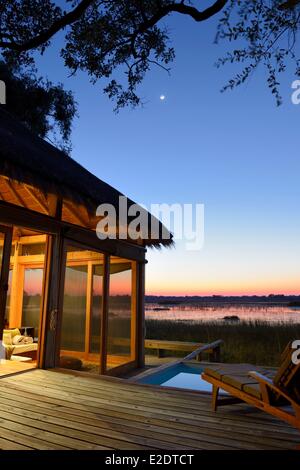 Botswana Northwest District Okavango Delta the Vumbura Plains is a luxury camp situated on a private concession on the north Stock Photo