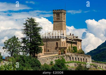 Italy Val d'Aoste Saint Pierre Sarre Castle Stock Photo