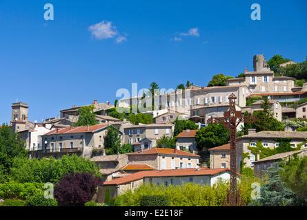 France Drome the village of Allex Stock Photo