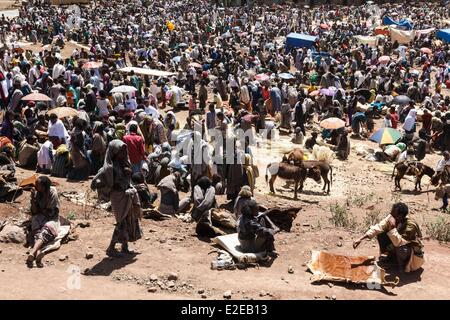 Ethiopia, Tigray region, Maychew, The market Stock Photo