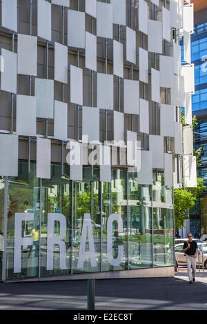 FRAC, Marseille, France. Architect: Kengo Kuma, 2013. Facade view from ...