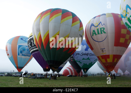 Event of Coupe Icare, festival of balloon and paragliding, Saint Hilaire du Touvet, Chartreuse, Isère, Rhône-Alpes, France. Stock Photo