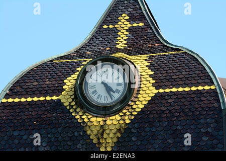 France, Doubs, Oye et Pallet, Saint Nicolas church built in 1712, imperial Comtois tower Stock Photo