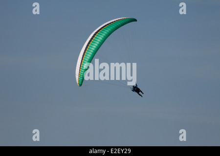 Event of Coupe Icare, festival of balloon and paragliding, Saint Hilaire du Touvet, Chartreuse, Isère, Rhône-Alpes, France. Stock Photo