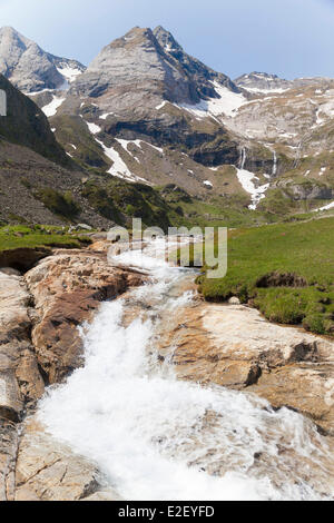 France, Hautes Pyrenees, Gedre, cirque de Troumouse, listed as World Heritage by UNESCO Stock Photo