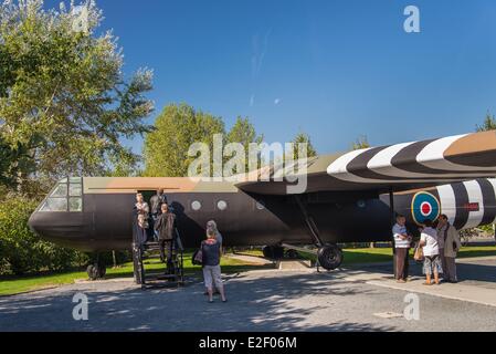 France, Calvados, Ranville, Memorial Pegasus, the glider assault Airspeed Horsa AS.51 model Stock Photo