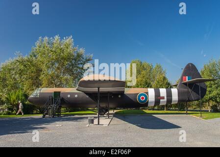 France, Calvados, Ranville, Memorial Pegasus, the glider assault Airspeed Horsa AS.51 model Stock Photo