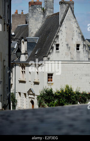 France, Indre et Loire, Loches, castle street Stock Photo