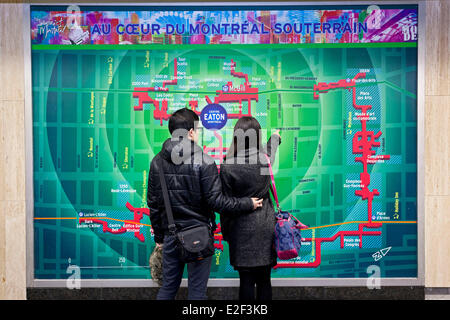 Canada, Quebec province, Montreal, the Underground City, McGill metro station Stock Photo