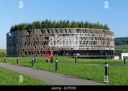 France, Cote d'Or, Alise Sainte Reine, MuseoParc d'Alesia by Bernard Tschumi in the plain of the final battle Stock Photo