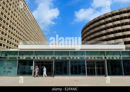 France, Rhone, Lyon, rue de Bonnel, les Halles Paul Bocuse (Paul Bocuse covered market) Stock Photo