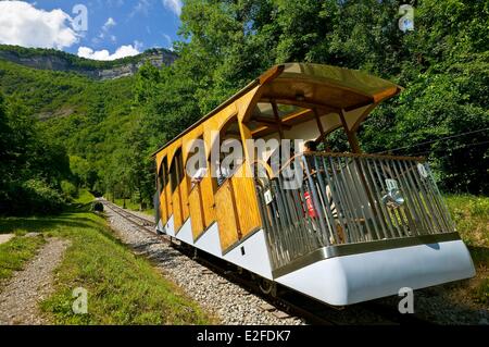 France, Isere, Regional Natural Park of Chartreuse, Saint Hilaire du Touvet, funicular built in 1924 Stock Photo