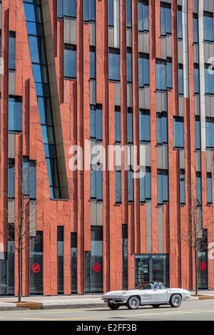 Germany Hamburg HafenCity which develops the most important project of European urban planning with the rehabilitation of 155 Stock Photo