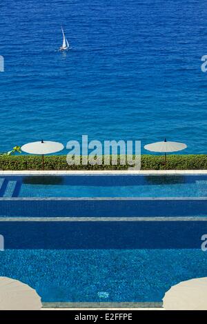 Indonesia, Bali, Manggis, Amankila Hotel, pool Stock Photo