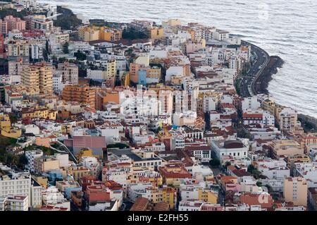 Spain, Canary Islands, La Palma, Santa Cruz de la Palma, general view of the city Stock Photo