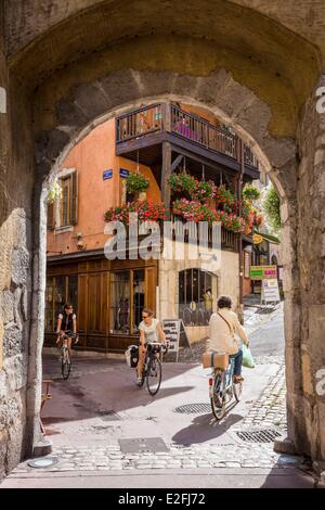 France, Haute Savoie, Annecy, old town, Cote Perriere and Porte Perriere Stock Photo