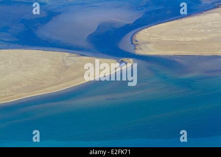 France, Aude, Etang de la Palme pond (aerial view) Stock Photo