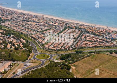 France, Aude, Narbonne Plage, seaside resort, the beach Stock Photo - Alamy