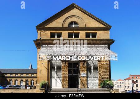 France Moselle Metz covered market Stock Photo
