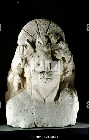 France Moselle the museum of the Cour d'Or-Metz Metropole Temple of MIthra Sol (former Greek divinity of the sun) 3rd century Stock Photo