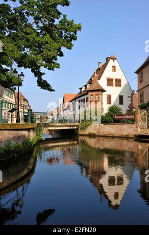 France Bas Rhin Wissembourg Bruch district Lauter River banks Ami Fritz house 16th century Stock Photo