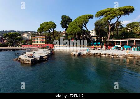 Italy Liguria Santa Margherita di Ligura hotel Metropole waterfront Stock Photo