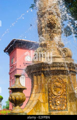 Malaysia Melaka State Melaka (Malacca) historic city listed as World Heritage by UNESCO Fountain in Town Square Tan Beng Swee Stock Photo